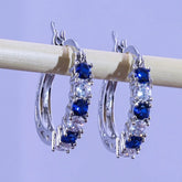 925 Sterling Silver Zircon Stud Earrings for Women